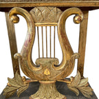 19th Century Swedish Lyre Console with Marble Top by Carl Johan