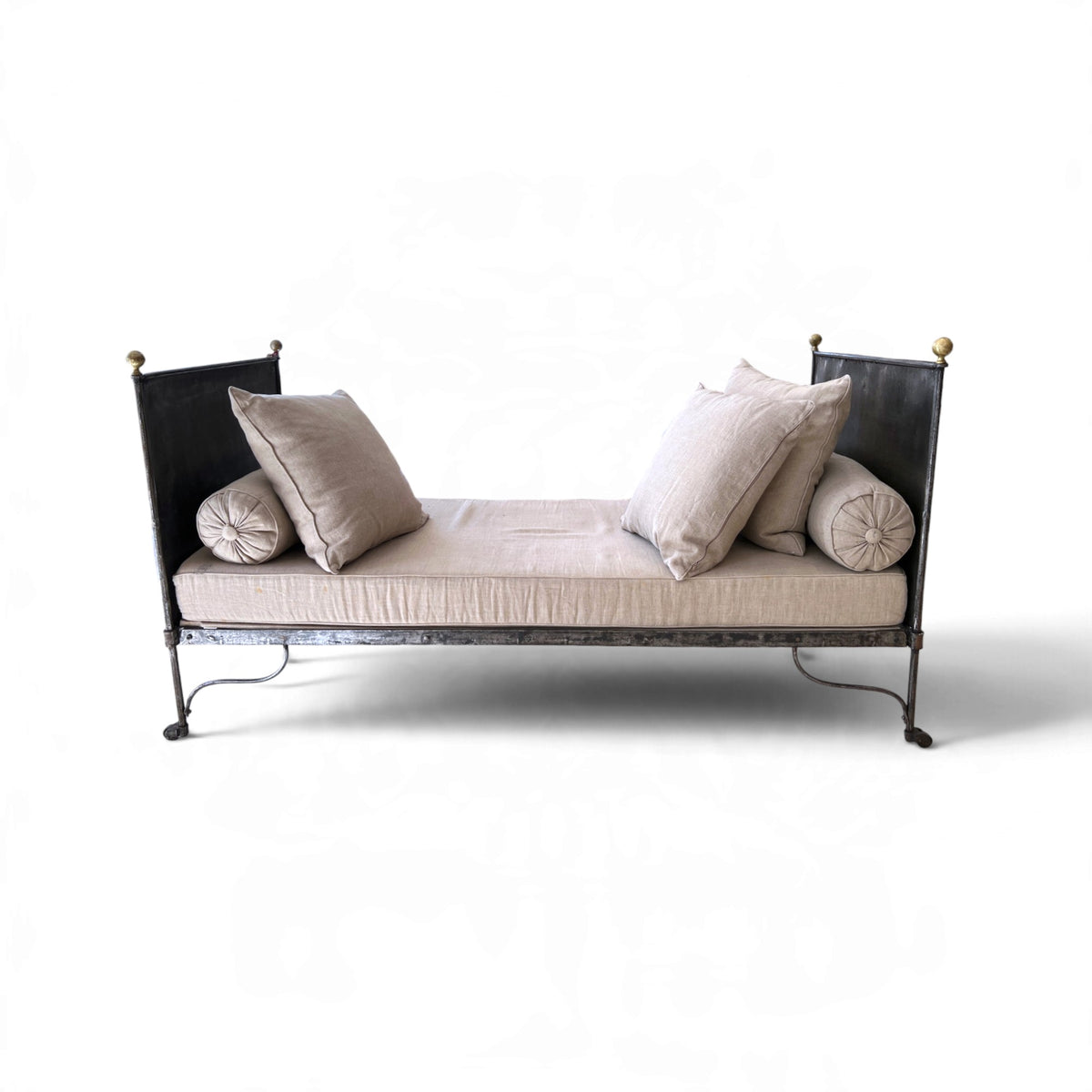 19th Century French Pair of Napoleon III Iron Daybeds