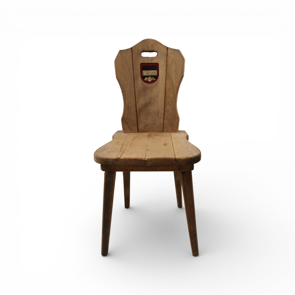 19th Century Belgian Antique Chairs with Coat of Arms from Chateau