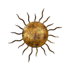 Vintage Spanish Gilded Iron Sun Chandelier