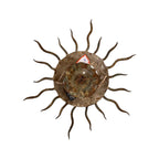 Vintage Spanish Gilded Iron Sun Chandelier