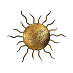 Vintage Spanish Gilded Iron Sun Chandelier