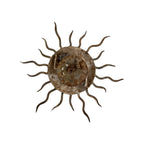 Vintage Spanish Gilded Iron Sun Chandelier