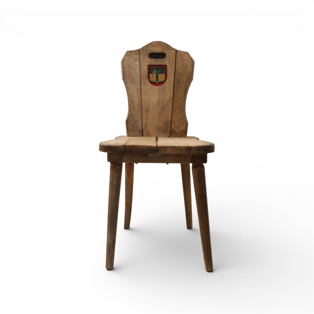 19th Century Belgian Antique Chairs with Coat of Arms from Chateau