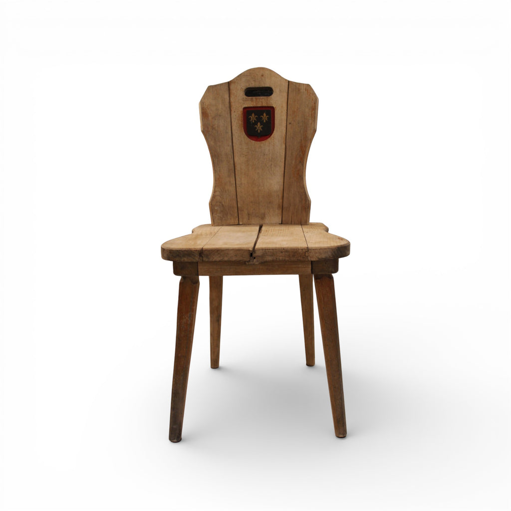 19th Century Belgian Antique Chairs with Coat of Arms from Chateau