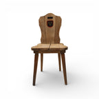 19th Century Belgian Antique Chairs with Coat of Arms from Chateau