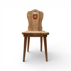 19th Century Belgian Antique Chairs with Coat of Arms from Chateau