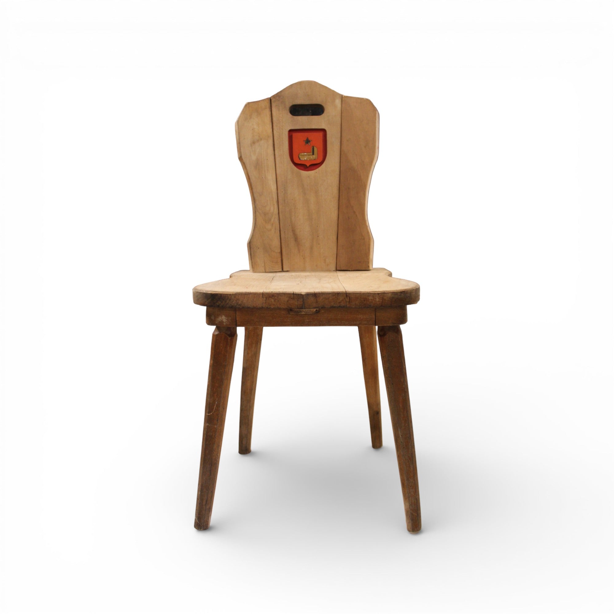 19th Century Belgian Antique Chairs with Coat of Arms from Chateau