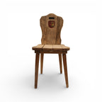 19th Century Belgian Antique Chairs with Coat of Arms from Chateau