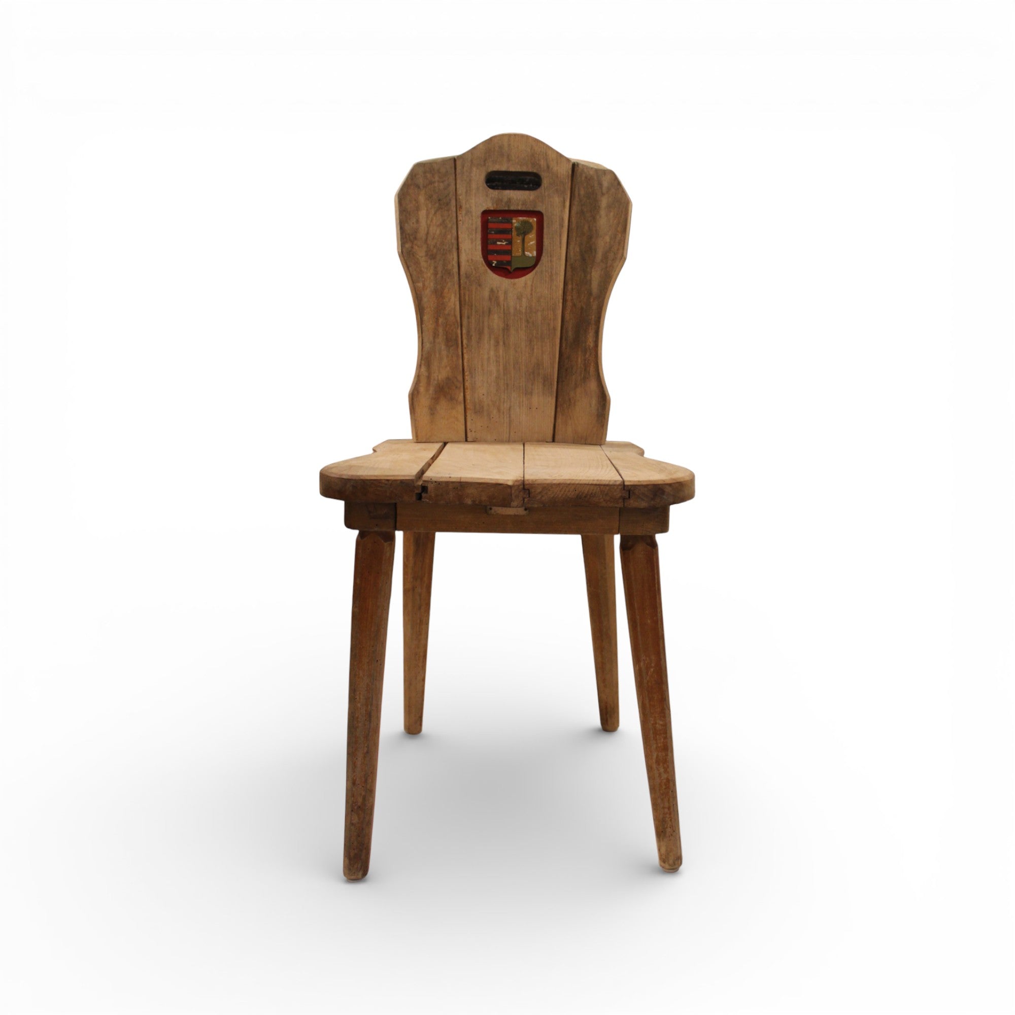 19th Century Belgian Antique Chairs with Coat of Arms from Chateau