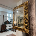 19th Century French Baroque Gilded Wood Mirror
