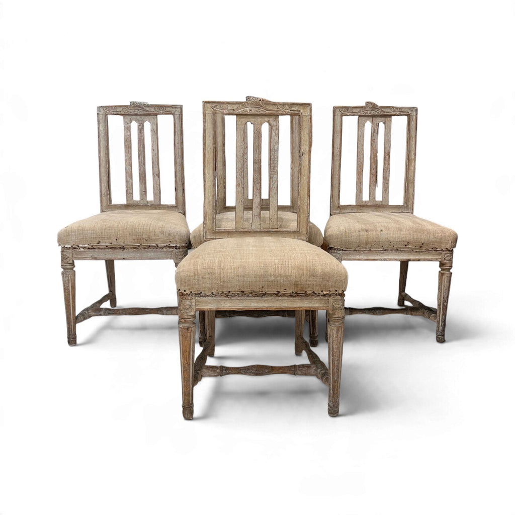 18th Century Swedish Set of 4 Chairs from Stockholm - Stamped by Maker