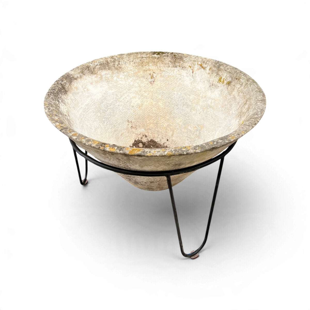 Vintage European Jardiniere with Iron Stand