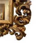 18th Century Italian Molded Stuccoed Gilded Wood Mirror