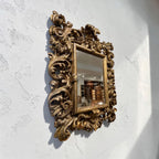 18th Century Italian Molded Stuccoed Gilded Wood Mirror