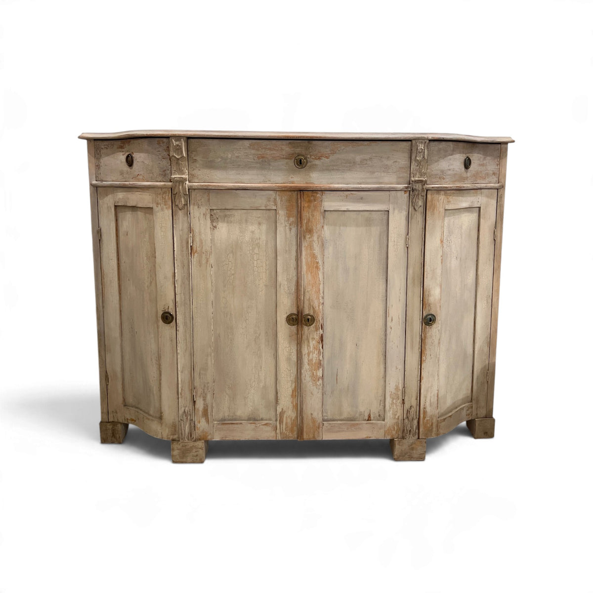 19th Century Swedish Gustavian Buffet with Carved Pilasters