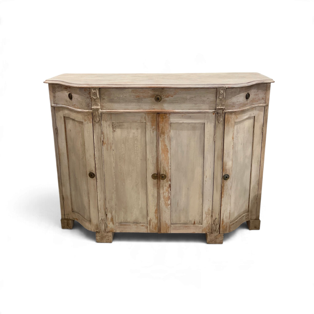 19th Century Swedish Gustavian Buffet with Carved Pilasters