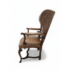 18th Century French Leather Reclining Chair