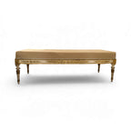 19th Century Italian Neoclassical Painted & Gilded Bench