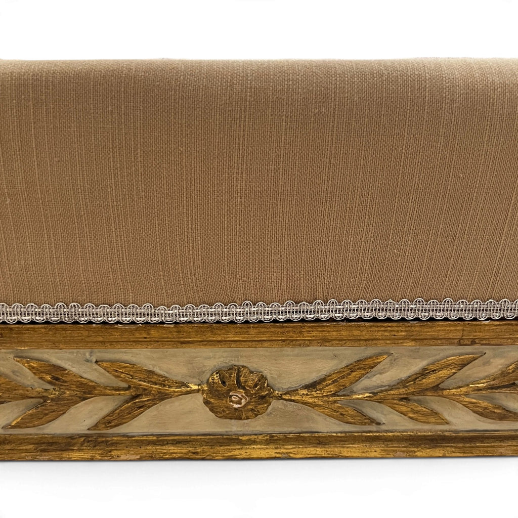 19th Century Italian Neoclassical Painted & Gilded Bench