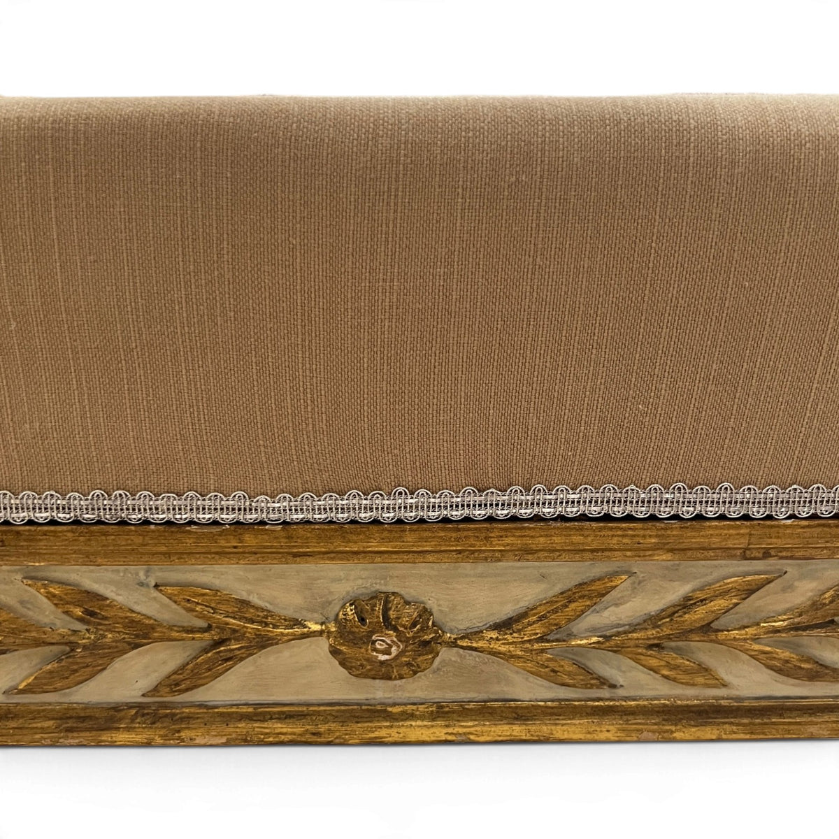 19th Century Italian Neoclassical Painted & Gilded Bench