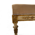 19th Century Italian Neoclassical Painted & Gilded Bench