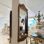 18th Century French Gilded Mercury Mirror with Shells, Acanthus & Roaille