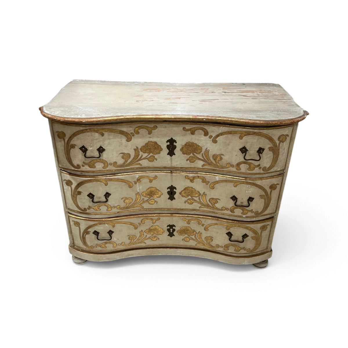 18th Century French Rococo Painted Chest