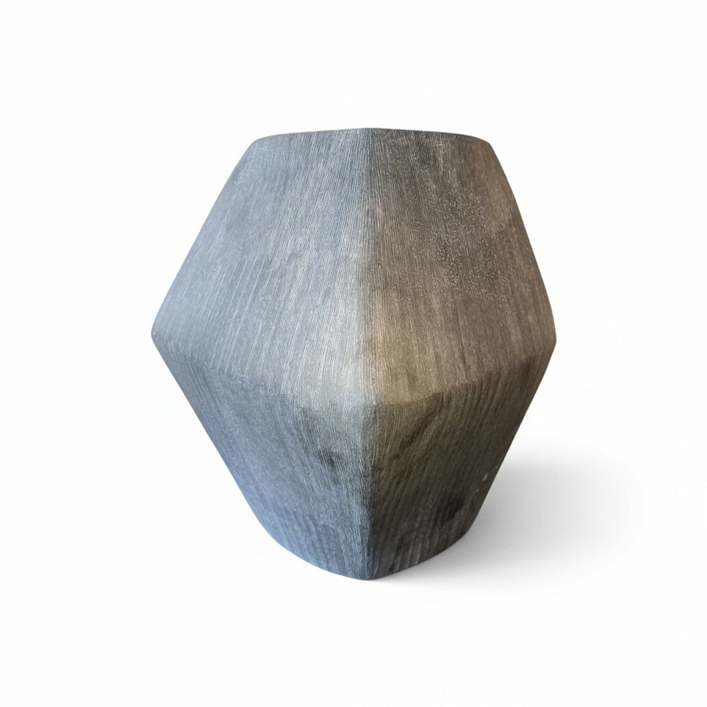 Poly Cut Glass Vase