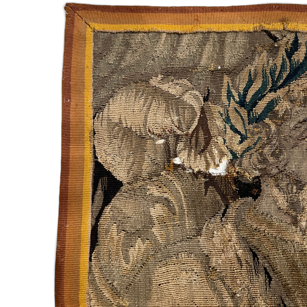 17th Century Belgian Figural Tapestry Fragment