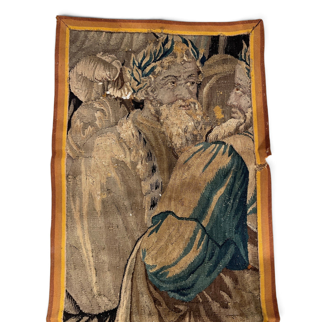 17th Century Belgian Figural Tapestry Fragment