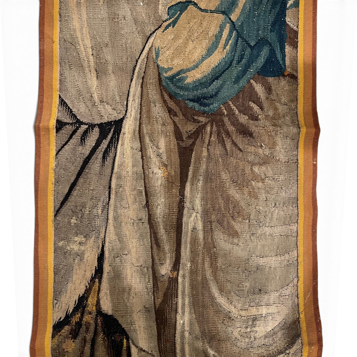 17th Century Belgian Figural Tapestry Fragment