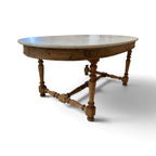 19th Century French Gibier Table with White Marble Top from a Chateau