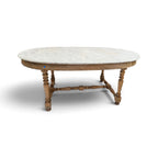 19th Century French Gibier Table with White Marble Top from a Chateau