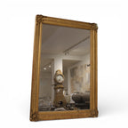 19th Century French Antique Louis Philippe Gilded Mirror with Ripple Detail