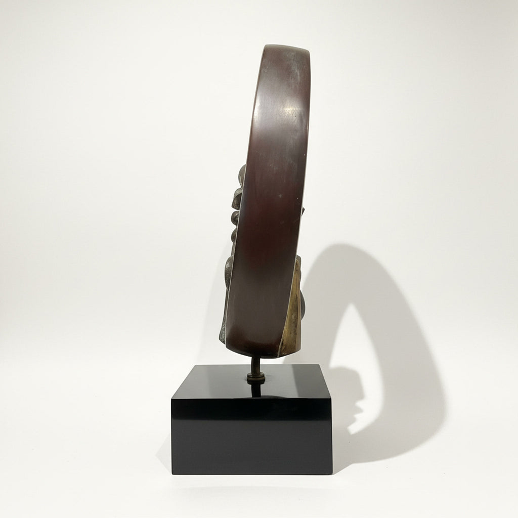 Modern Abstract Bronze Sculpture - Signed