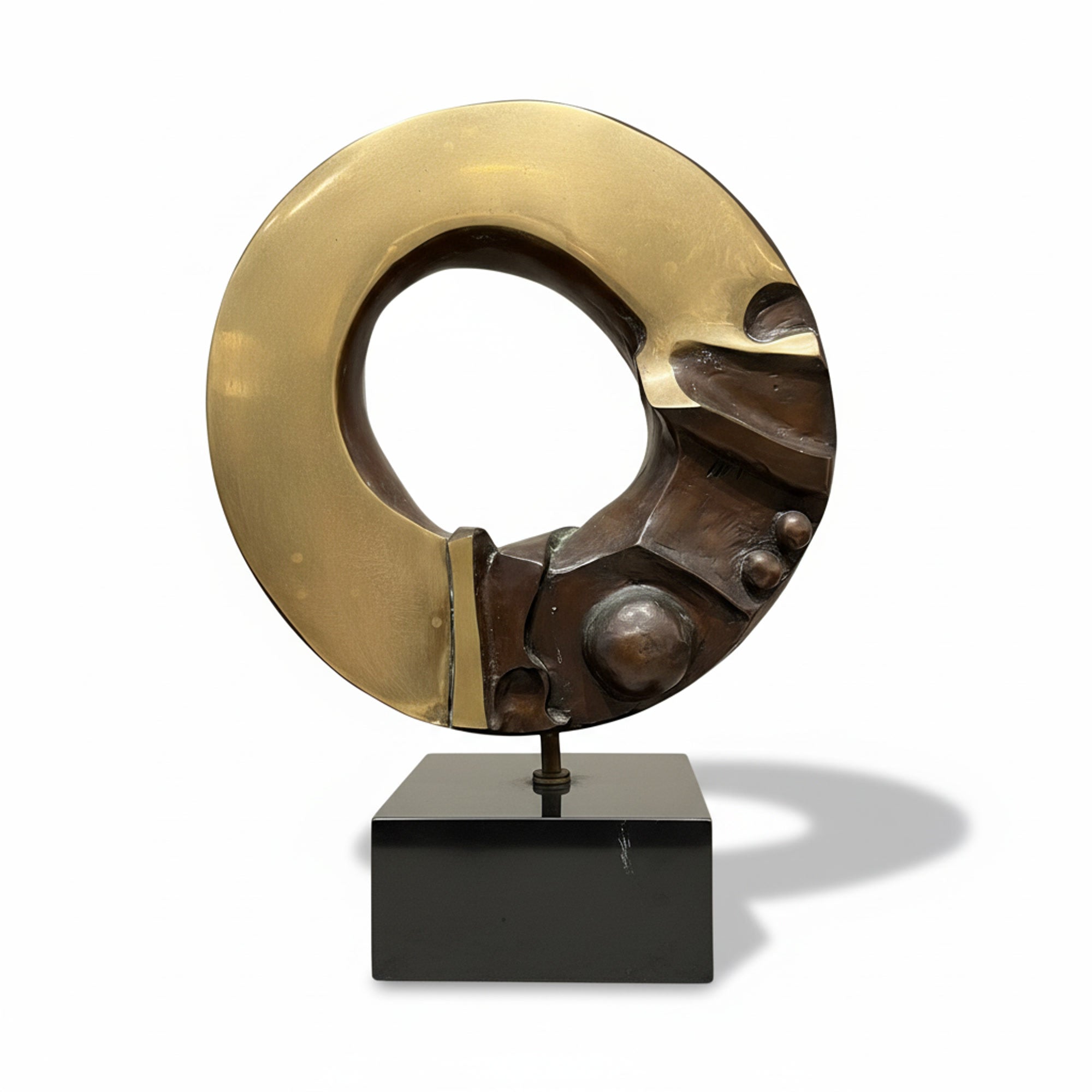 Modern Abstract Bronze Sculpture - Signed