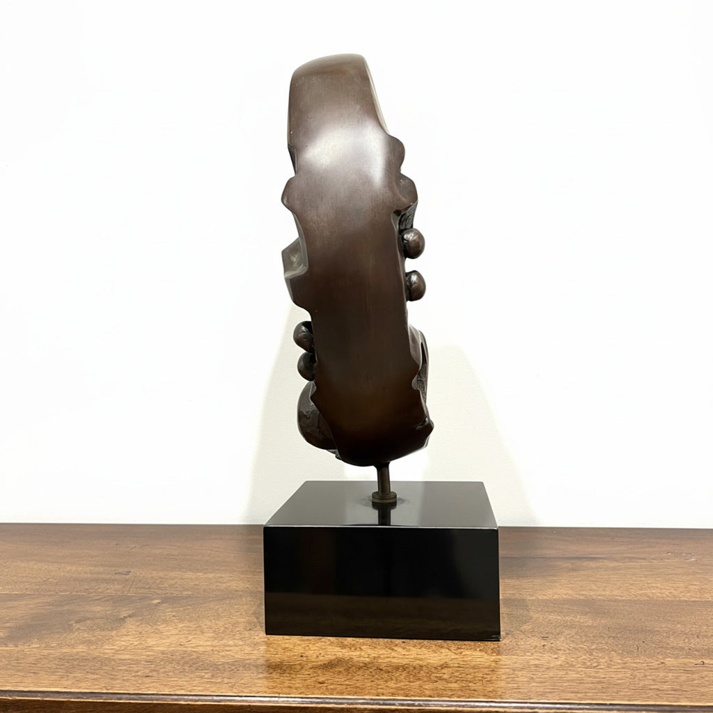 Modern Abstract Bronze Sculpture - Signed