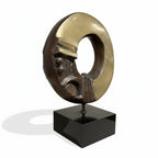 Modern Abstract Bronze Sculpture - Signed