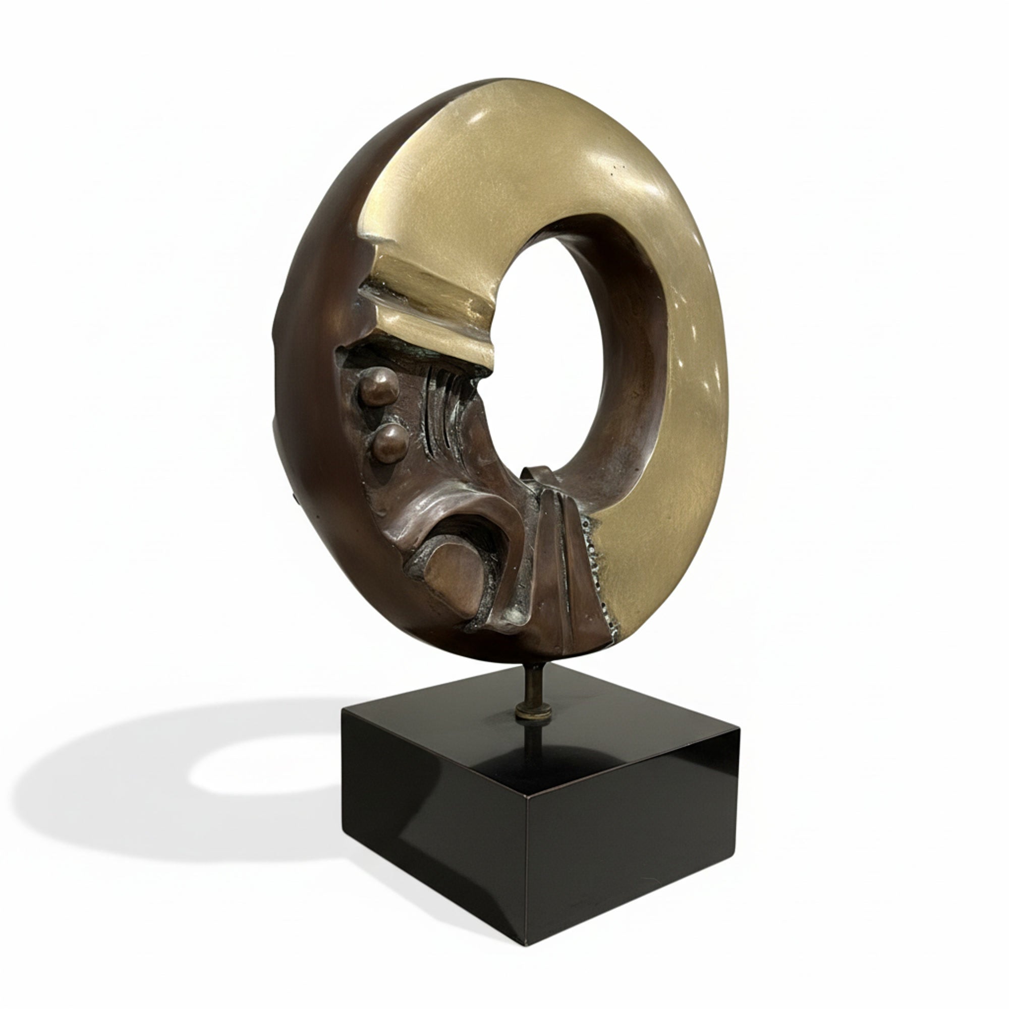Modern Abstract Bronze Sculpture - Signed