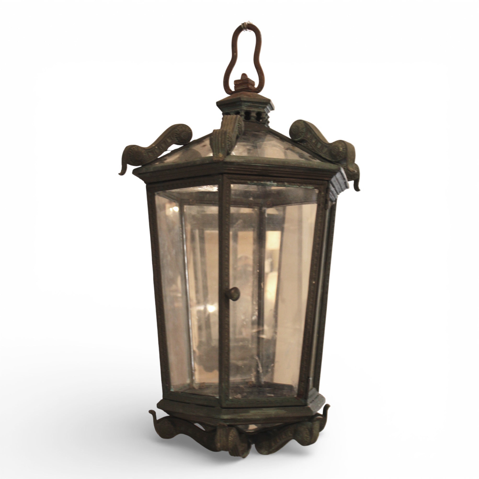 19th Century Italian Pair of Bronze Lanterns