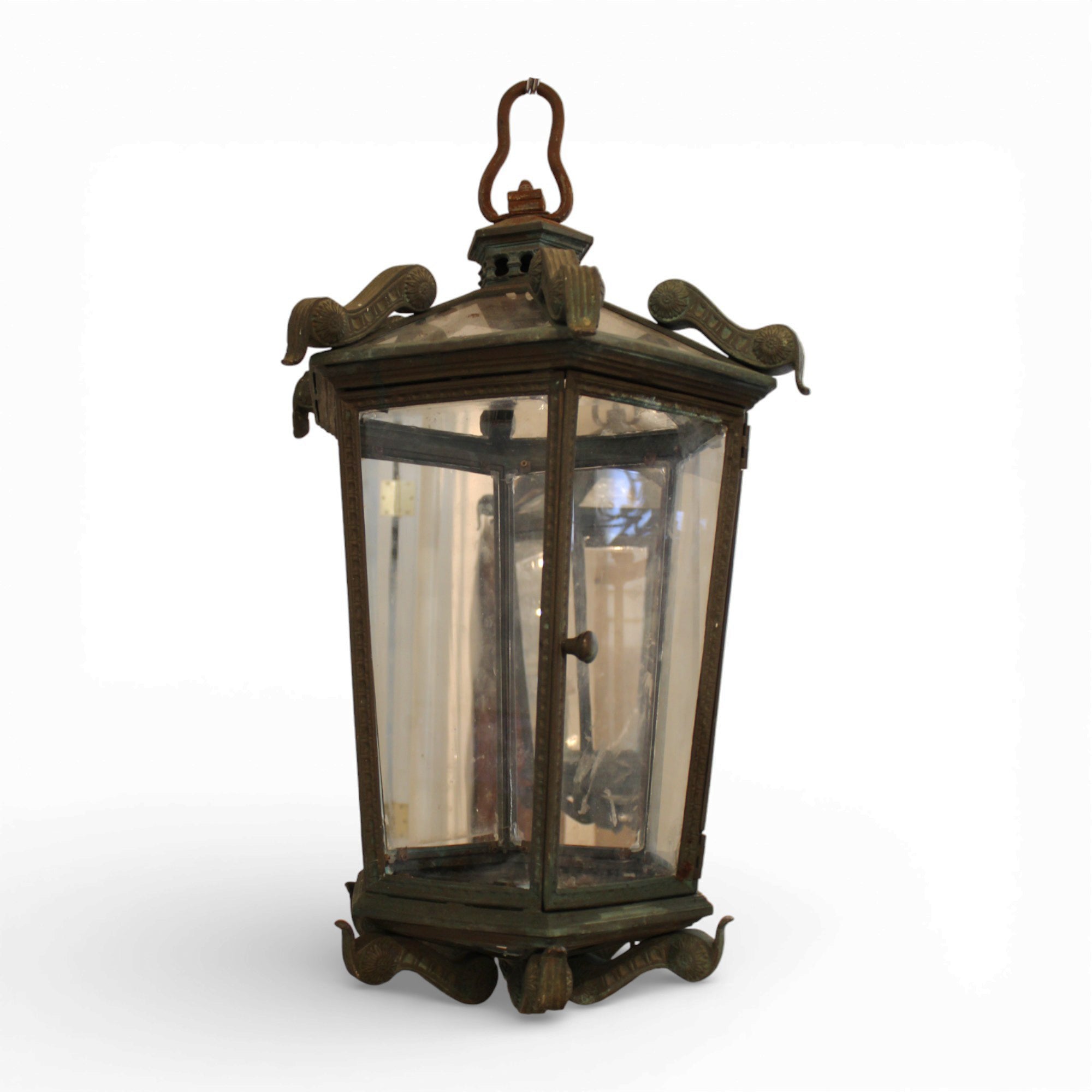 19th Century Italian Pair of Bronze Lanterns