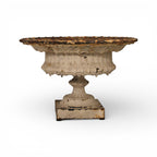 19th Century French Antique Pair of White Iron Jardinieres or Planters