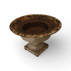 19th Century French Antique Pair of White Iron Jardinieres or Planters