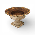 19th Century French Antique Pair of White Iron Jardinieres or Planters