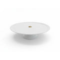Antique Belgian White Ironstone Cake Platter