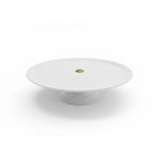 Antique Belgian White Ironstone Cake Platter
