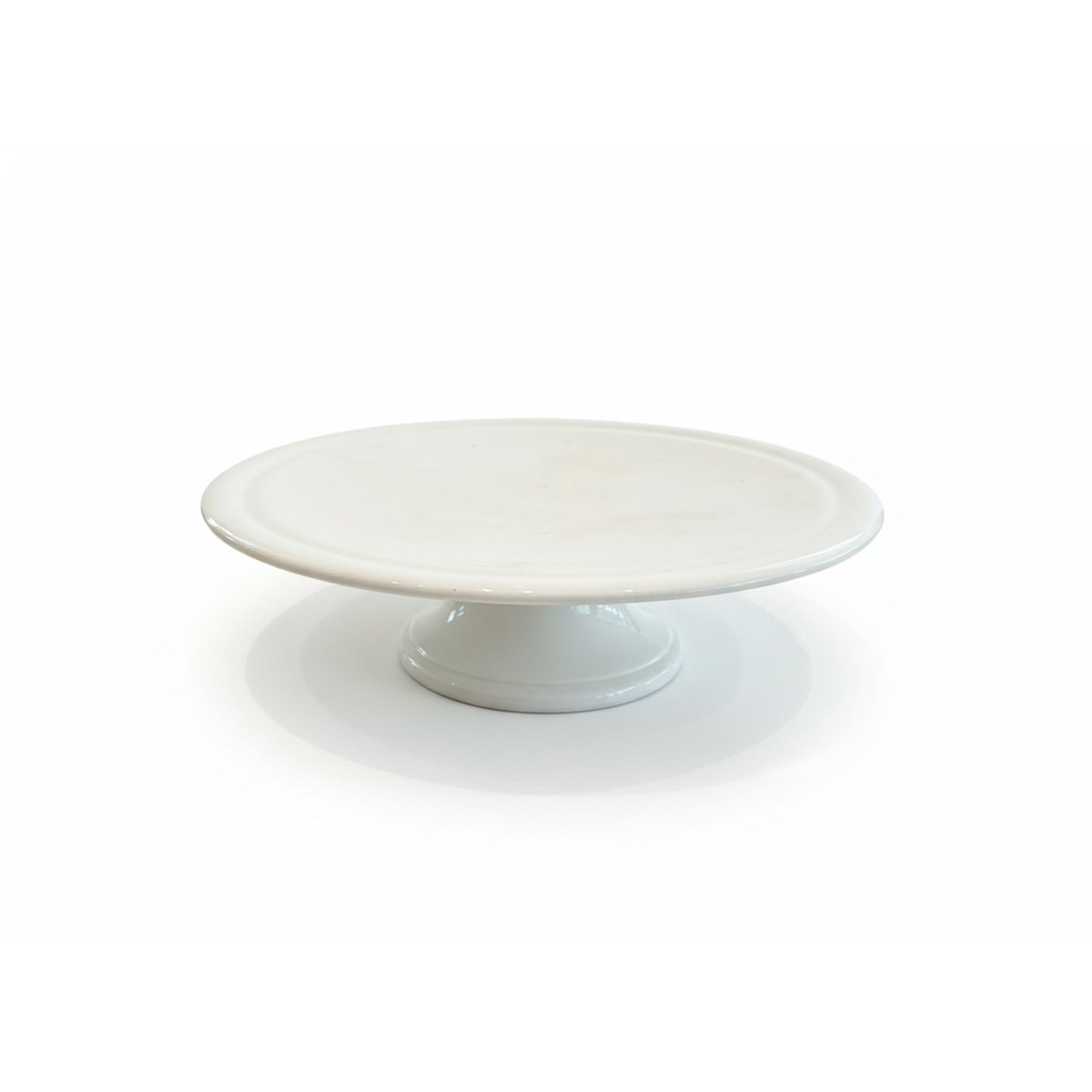 Antique Dutch White Ironstone Cake Platter