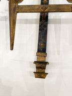 Pair of Large Spanish Gilded Iron Sconces