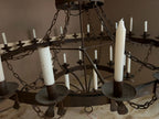 Early 20th Century French 36 Light Chandelier from a Chateau Near Paris